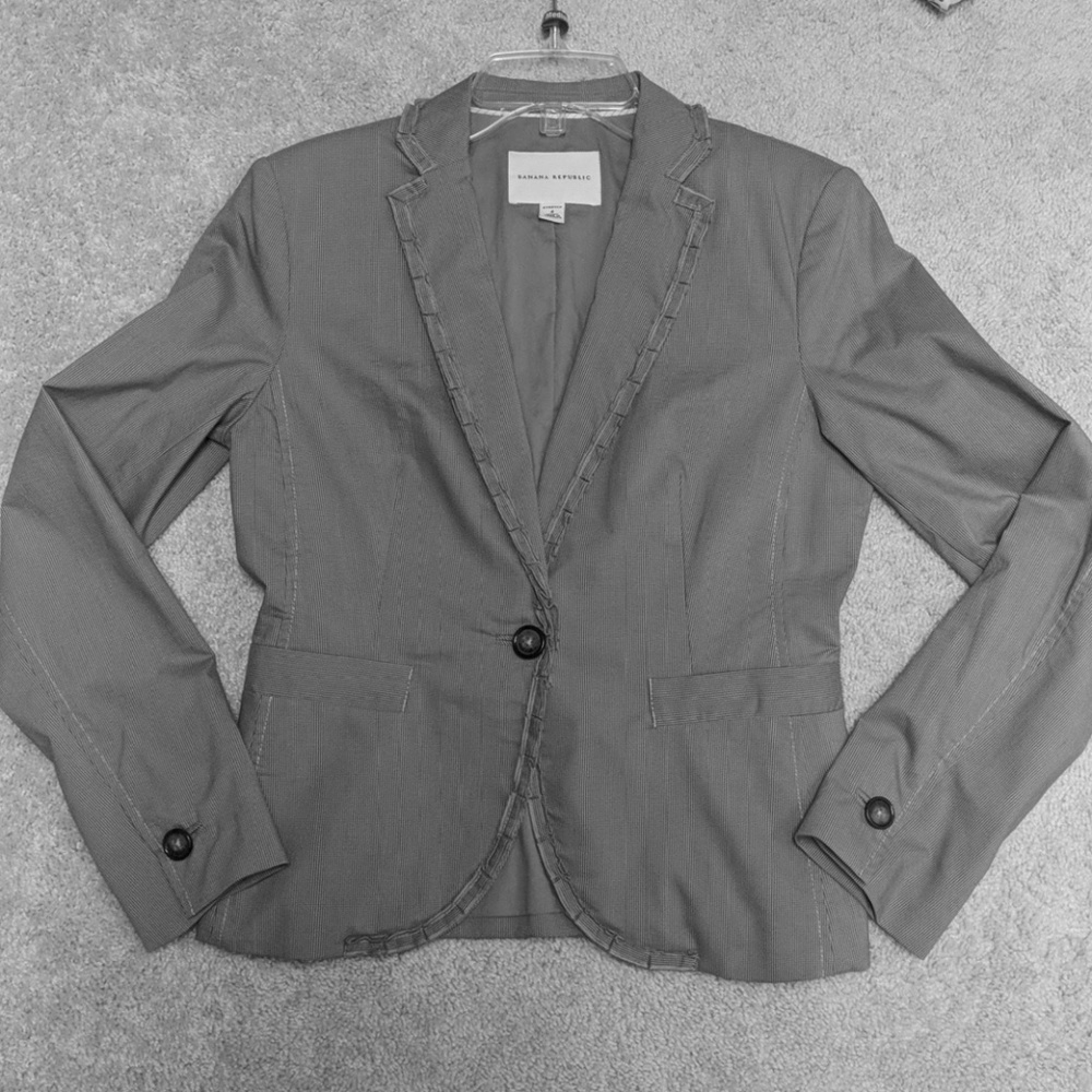Banana Republic checked lined cotton jacket, sz 4